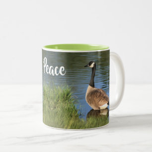 Canada Goose Peace Inspirational Words Two-Tone Coffee Mug