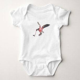 Canada Goose Playing Hockey Baby Bodysuit