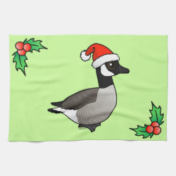 Christmas Canada Goose with Santa Hat Kitchen Towel 16