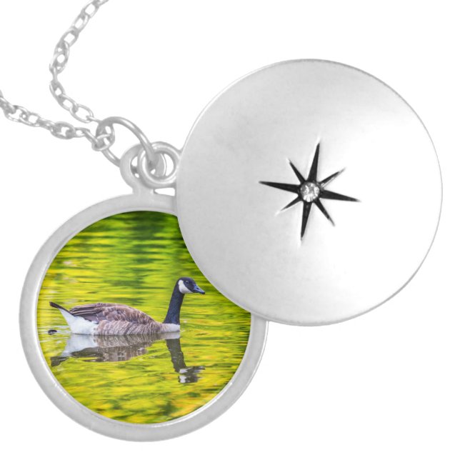 Canada Goose Silver Plated Necklace (Front)