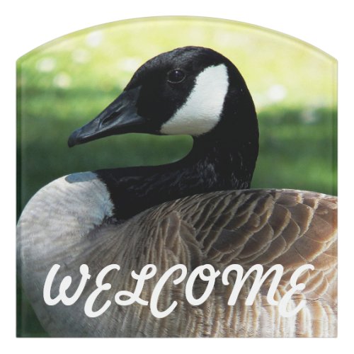 Canada Goose Wildlife Photo Welcome Door Sign