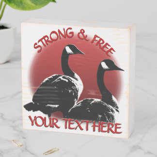 Canada Goose Wood Art Personalized Wooden Box Sign