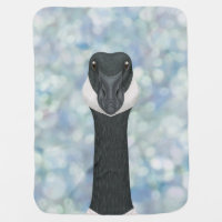 Canada goose (woodland animal portrait) baby blanket