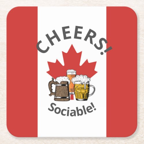 CANADA Great Canadian Beer Square Paper Coaster