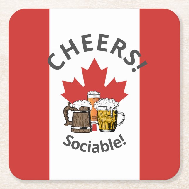 CANADA Great Canadian Beer Square Paper Coaster (Front)