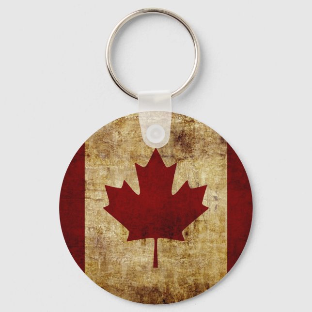 Canada / grunged Flag Keychain (Front)