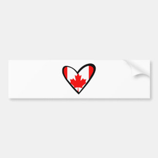 Canada heart Flag Bumper Sticker