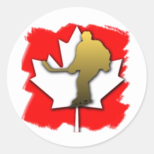 Canada Hockey Gold Classic Round Sticker