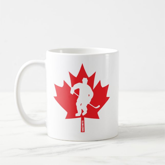 Canada Hockey Maple Leaf Canadian Player Coffee Mug (Left)