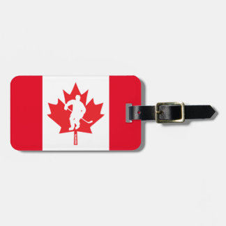 Canada Hockey Maple Leaf Player red white bag Luggage Tag