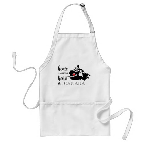 Canada Home is where the heart is Adult Apron