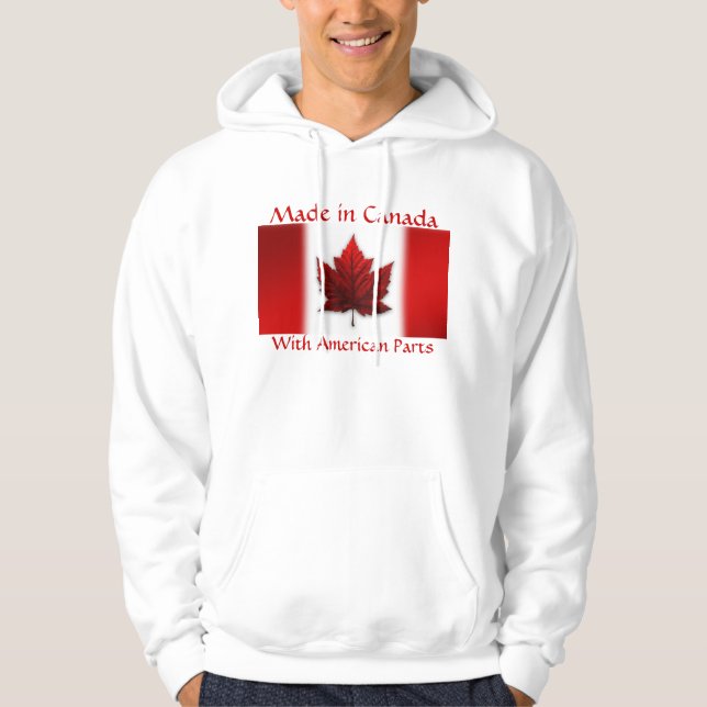 Canada Hoodie Canada Flag Hooded Sweatshirt (Front)