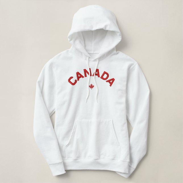 Canada Hoodie - Red Canada Maple Leaf (Design Front)
