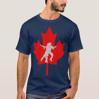 Canada Ice Skating Sticker T-Shirt