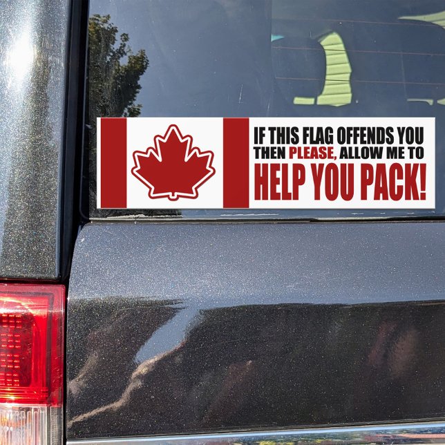 CANADA If This Flag Offends You Bumper Sticker (Creator Uploaded)