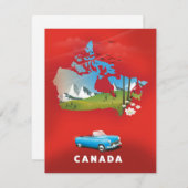 Canada illustrated travel print. (Front/Back)