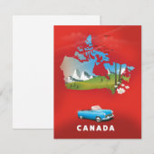 Canada illustrated travel print. (Front/Back)