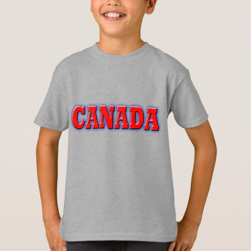 Canada in Bold Red Lettering T_Shirt
