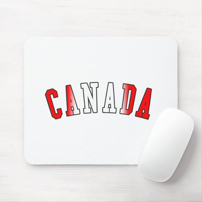 Canada in National Flag Colors Mouse Pad