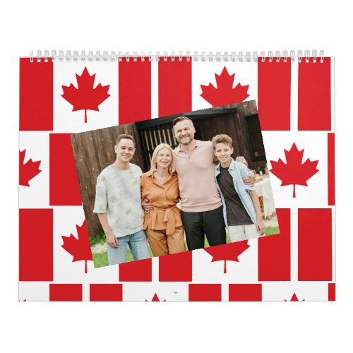 Canada  Insert Photo Canadian Flag Pattern 2024 Calendar