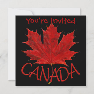 Canada Invitations Personalized Canada Flag RSVP