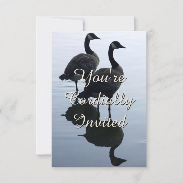 Canada Invitations Personalized Canada Goose RSVP (Front)
