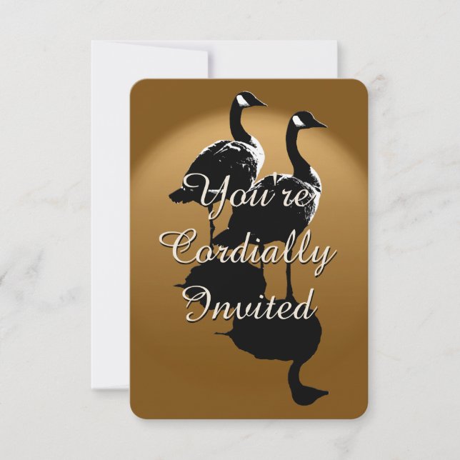 Canada Invitations Personalized Canada Goose RSVP (Front)