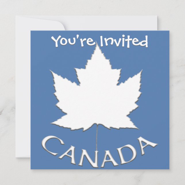 Canada Invitations Personalized Canada RSVP Cards (Front)