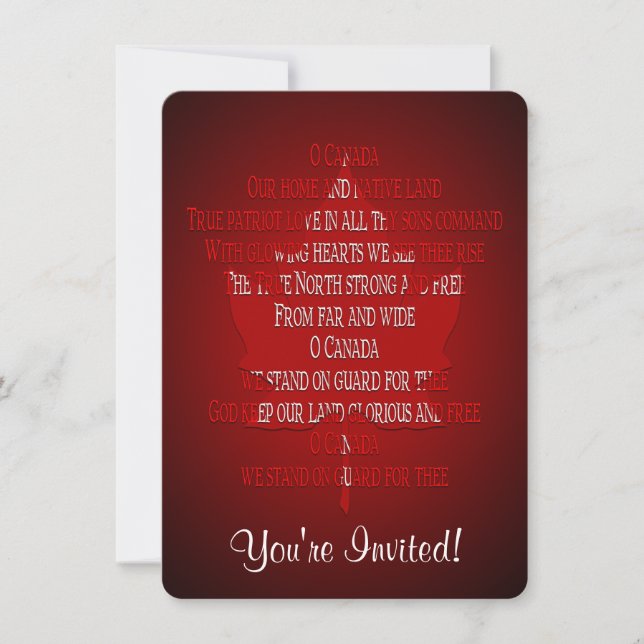 Canada Invitations Personalized Canada RSVP Cards (Front)