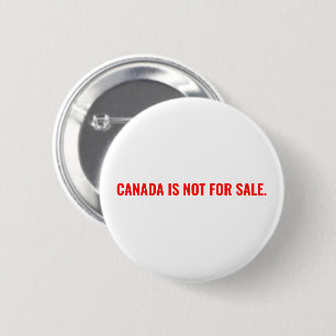 Canada is not for sale minimalist white red text button
