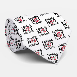 Canada Is not for Sale Proud Canadian Maple Leaf Neck Tie