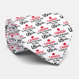 Canada Is not for Sale to the USA eh! Maple Leaf Neck Tie