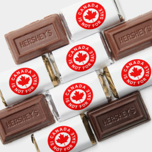 Canada is not for sale typography red maple leaf hershey's miniatures