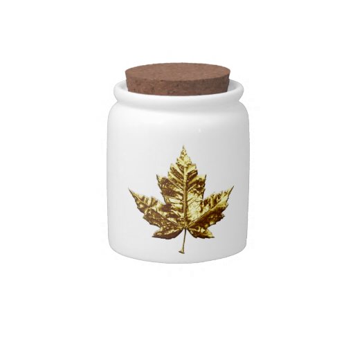 Canada Jar Gold Canada Souvenir Candy Jar