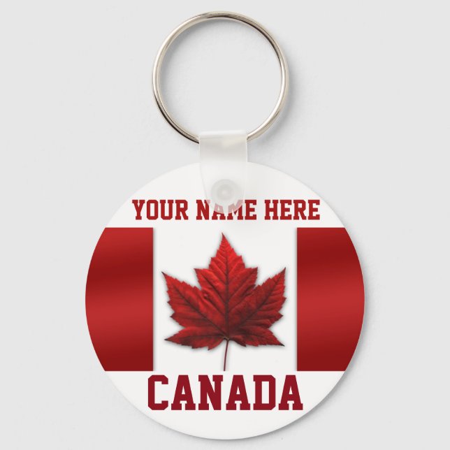 Canada Key Chain Personalized Canada Keychain (Front)
