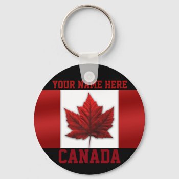 Canada Key Chain Personalized Canada Keychain by artist_kim_hunter at Zazzle