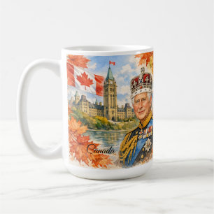 Canada. King Charles . Queen Elizabeth . Coffee Mug