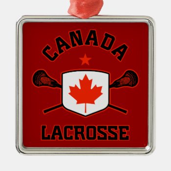Canada Lacrosse Ornament by laxshop at Zazzle