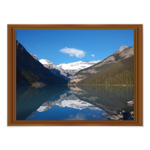 Canada Lake Louise Rocky Mountain Wood Frame Print