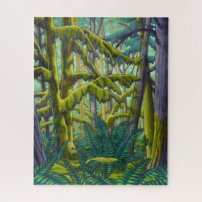 Canada Landscape Art Puzzles - Old Growth Forest (Vertical)