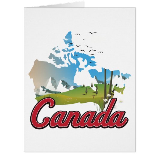 Canada Landscape Map Cards (Front)