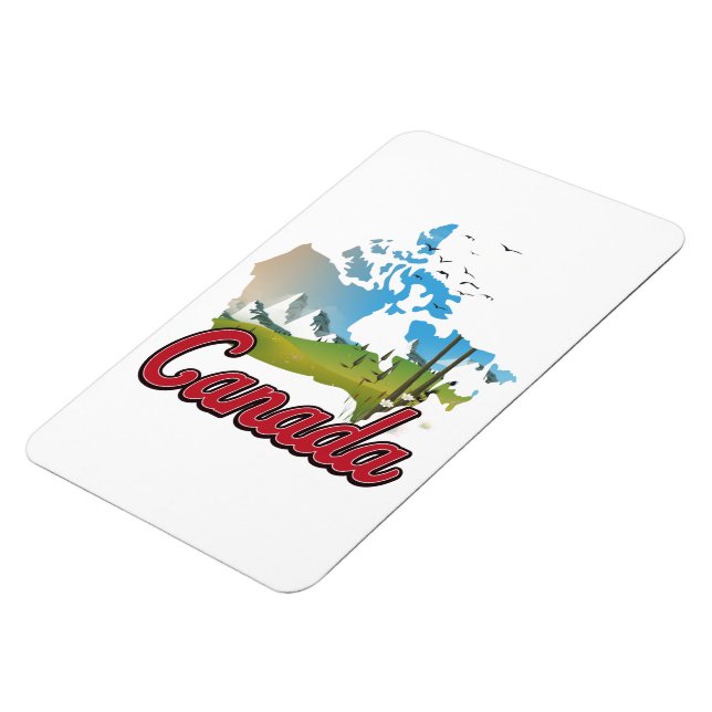 Canada Landscape Map Magnet (Left Side)