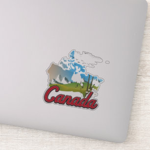 Canada Landscape Map Sticker