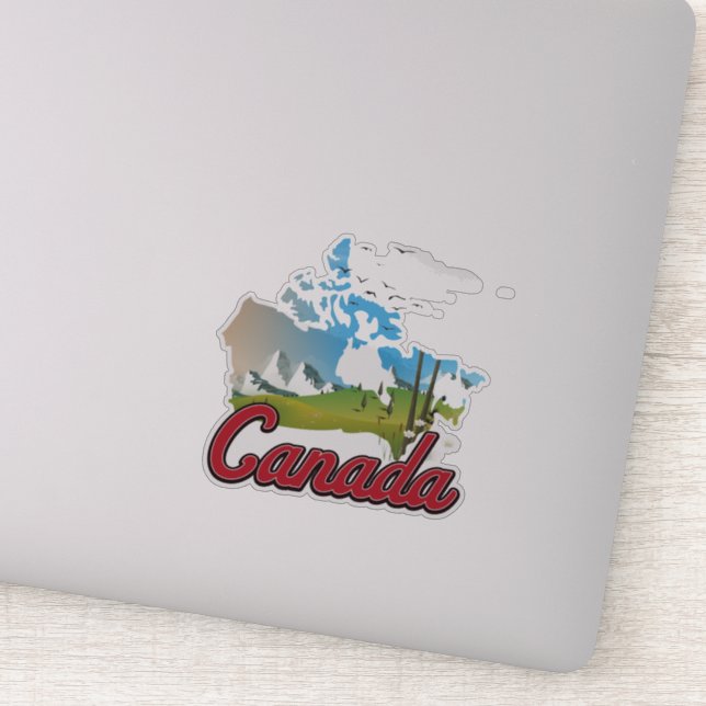Canada Landscape Map Sticker (Detail)