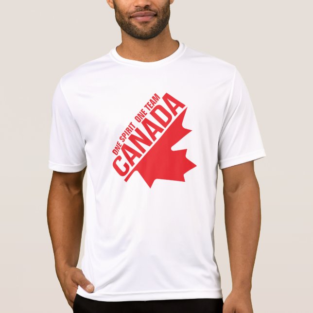 Canada leaf one spirit one team sports t-shirt (Front)