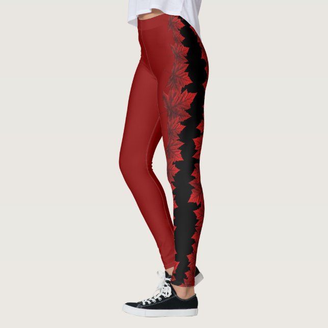 Canada Leggings Canada Maple Leaf Team Leggings (Left)