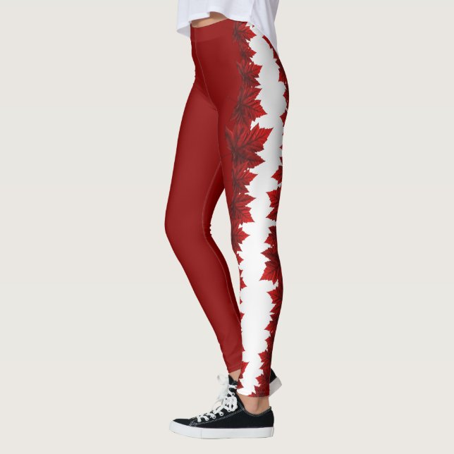 Canada Leggings Canada Maple Leaf Team Leggings (Left)