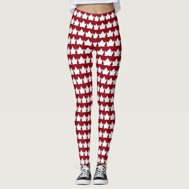 Canada Leggings Classic Canada Souvenir Pants (Front)