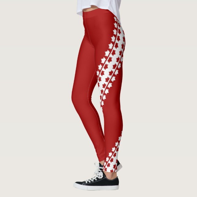 Canada Leggings Sporty Canada Stretchy Pants (Left)