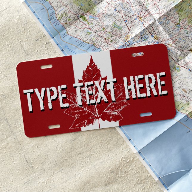 Canada License Plate Personalized Cool Canada Gift (In Situ)